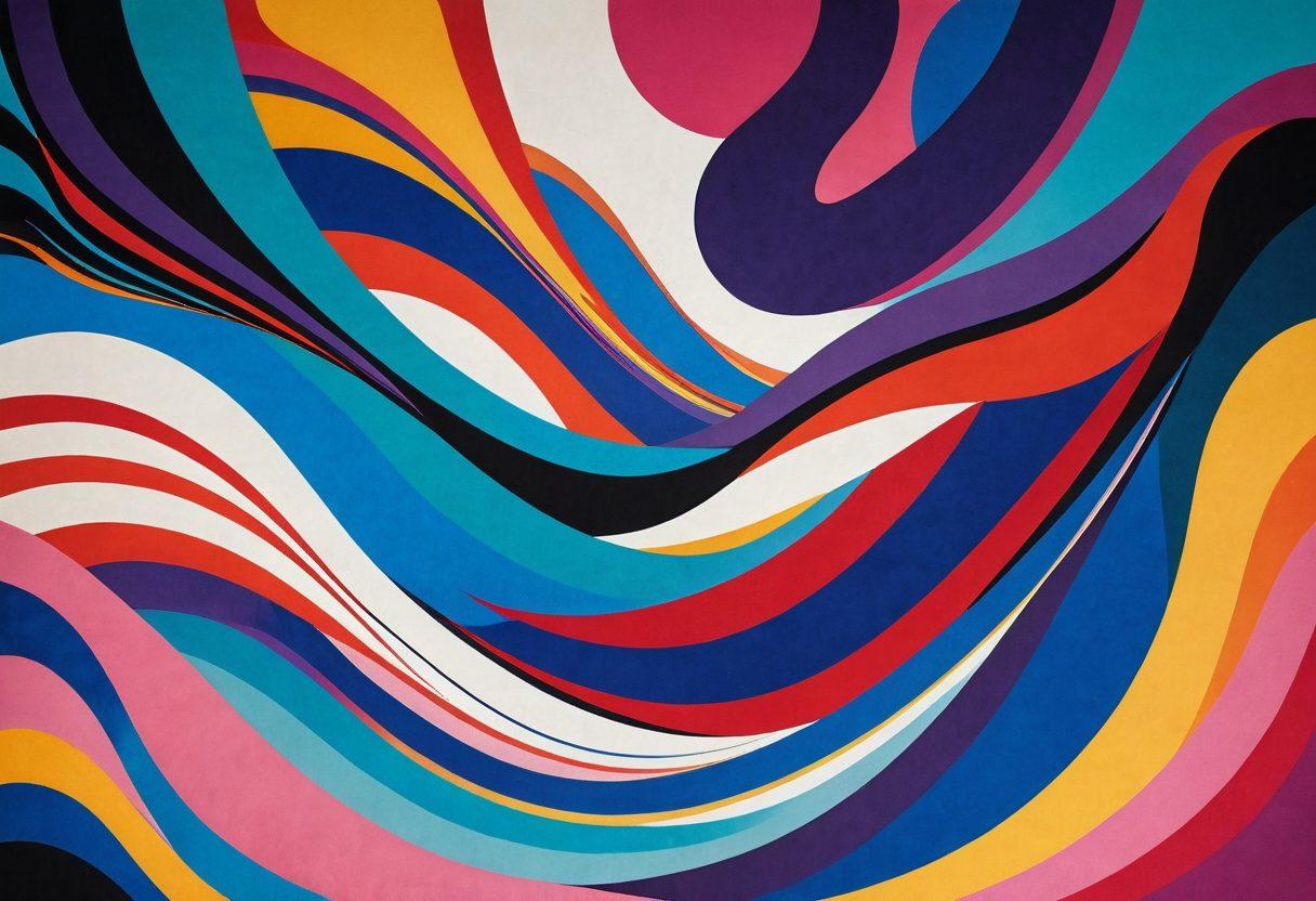 A visually striking scene depicting an abstract interpretation of explicit content boundaries. Utilize contrasting colors to illustrate the duality of adult entertainment, with elements symbolizing Hentai art intertwined harmoniously. Add subtle textures to create a sense of depth, merging traditional Japanese motifs with modern digital aesthetics. Incorporate silhouettes of various characters to represent diversity in expression. vibrant colors. surreal. 3D.